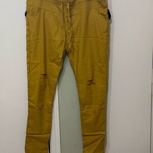 Mustard Distressed Pants